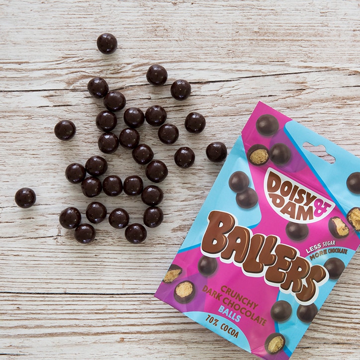 Doisy & Dam Ballers Vegan Crunchy Chocolate Balls 75g